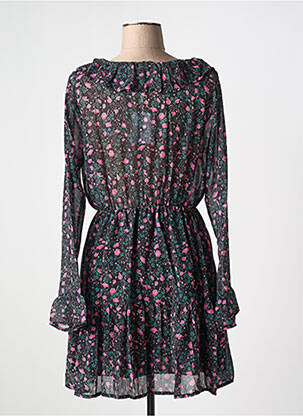 Robe courte manches longues manches longues noir ADILYNN femme