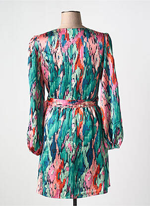 Robe courte manches longues manches longues vert PEACE N'LOVE femme