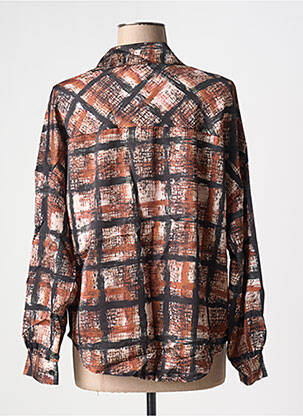 Chemisier coupe cintrée manches longues marron ADILYNN femme