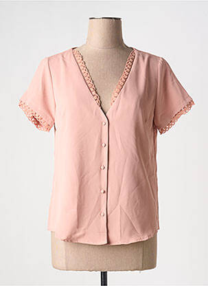 Chemisier coupe cintrée manches courtes rose NOEMIE & CO femme