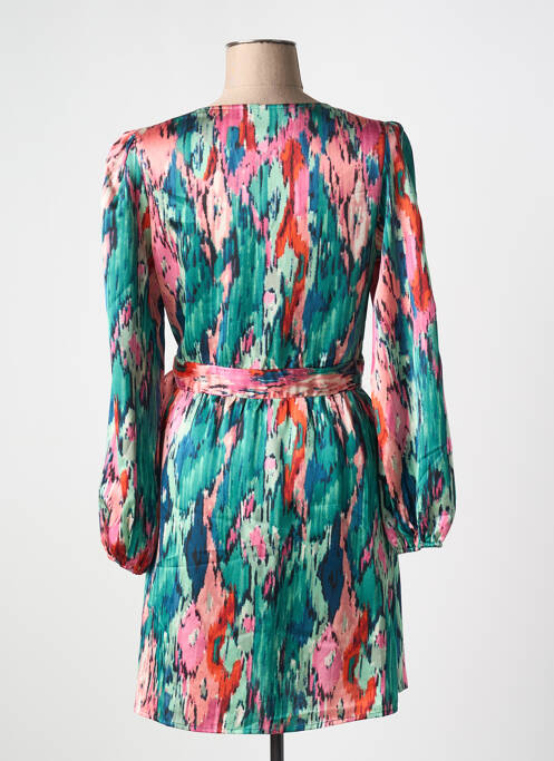 Robe courte manches longues manches longues vert PEACE N'LOVE femme