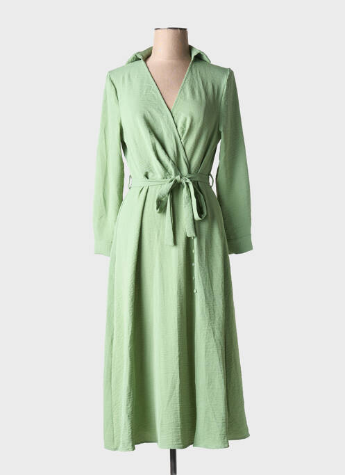 Robe mi-longue vert KILKY pour femme