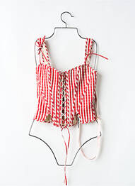 Corset bretelles élastiquées ajustables rouge HOUSE OF CB LONDON femme