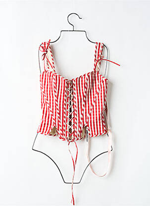 Corset bretelles élastiquées ajustables rouge HOUSE OF CB LONDON femme