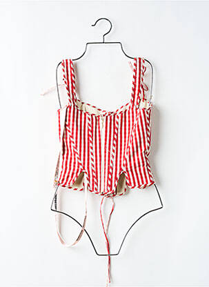 Corset bretelles élastiquées ajustables rouge HOUSE OF CB LONDON femme