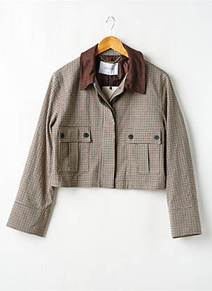 Veste casual coupe droite marron LOUNGE femme
