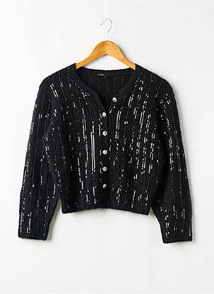 Gilet manches longues coupe cintrée noir MAJE femme