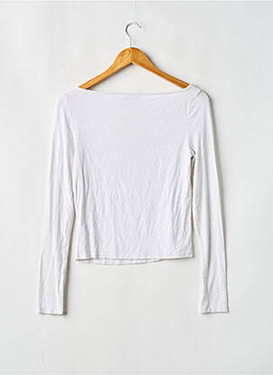 Top coupe cintrée manches longues blanc NA-KD femme