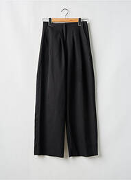 Pantalon droit fermeture zippée sous rabat avec crochet noir STORETS femme