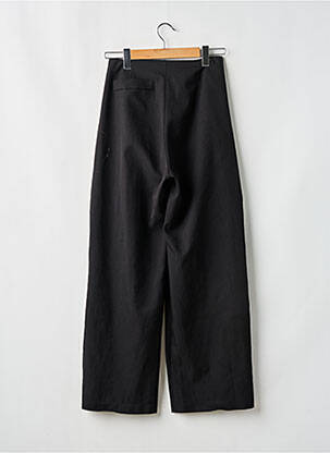 Pantalon droit fermeture zippée sous rabat avec crochet noir STORETS femme