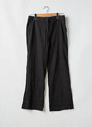 Pantalon droit fermeture zippée sous rabat avec crochet noir BOA femme