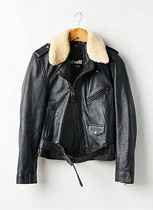 Blouson noir SCHOTT pour femme