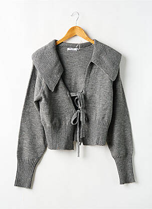 Gilet manches longues gris NA-KD pour femme