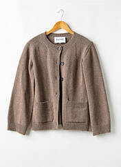 Gilet manches longues marron LEVETÉ pour femme seconde vue