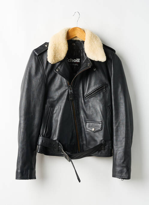Blouson noir SCHOTT pour femme