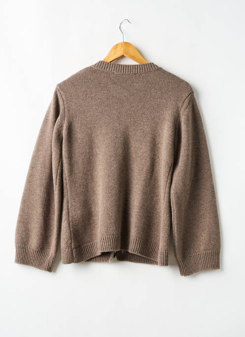 Gilet manches longues marron LEVETÉ pour femme