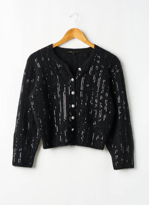 Gilet manches longues noir MAJE pour femme