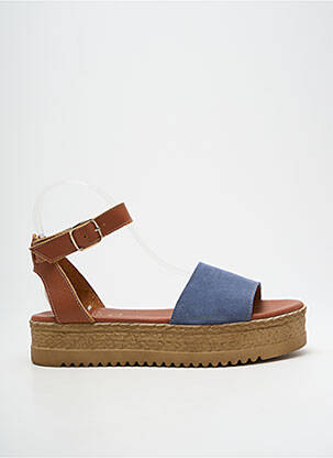 Sandales/nu pieds fermeture bride(s) talon de 4 à 6cm bleu MES JOLIS NU PIEDS femme