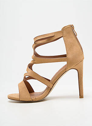 Sandales/nu pieds talon aiguille talon de 7 à 9cm beige R AND BE femme