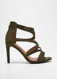 Sandales/nu pieds type de semelle amortissante talon de 7 à 9cm vert R AND BE femme