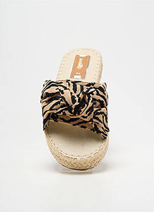Mules/sabots bout ouvert talon plat jusqu'à 3cm beige MARQUIIZ femme
