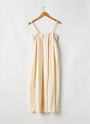 Robe mi-longue fines bretelles beige H&M femme