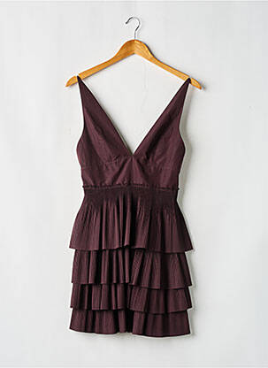 Robe courte fermeture zippée au dos fines bretelles violet H&M femme