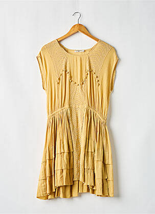 Robe mi-longue coupe évasée sans manche jaune MES DEMOISELLES...PARIS femme