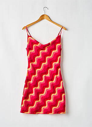 Robe courte col v fines bretelles rose NASTY GAL femme