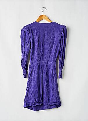 Robe mi-longue coupe fluide manches longues violet LOS ANGELES femme