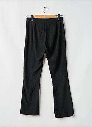 Pantalon droit fermeture zippée sous rabat avec crochet noir BERSHKA femme