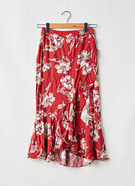 Jupe mi-longue coupe évasée rouge ZARA femme
