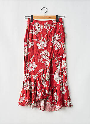 Jupe mi-longue coupe évasée rouge ZARA femme