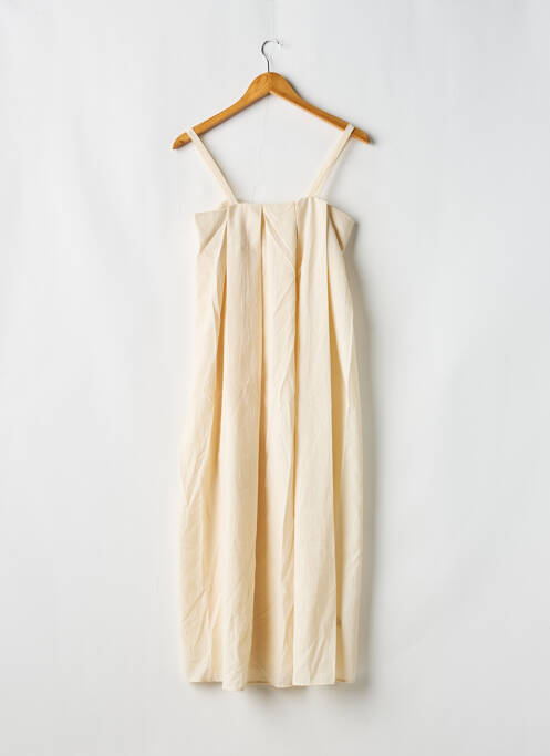 Robe mi-longue fines bretelles beige H&M femme