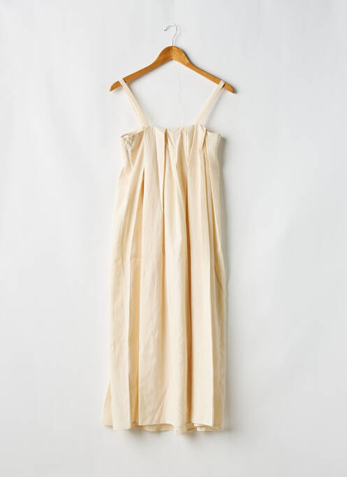 Robe mi-longue fines bretelles beige H&M femme