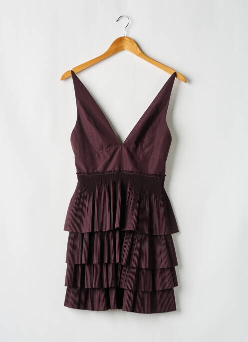 Robe courte coupe évasée fines bretelles violet H&M femme