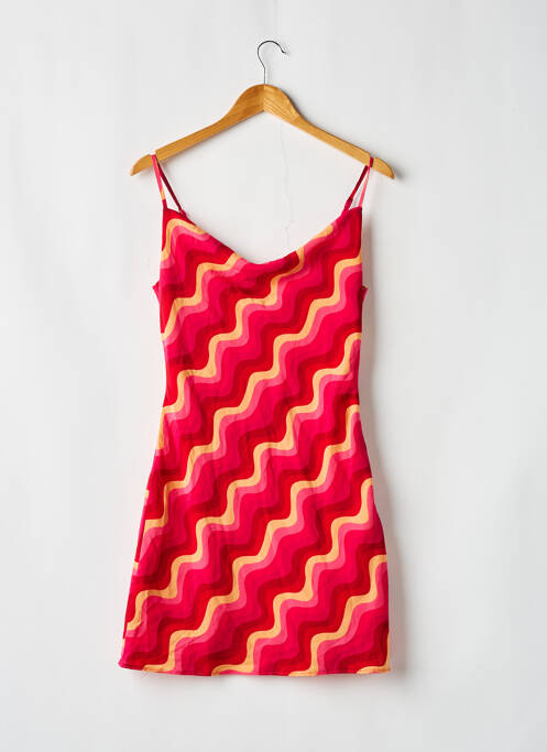 Robe courte col v fines bretelles rose NASTY GAL femme