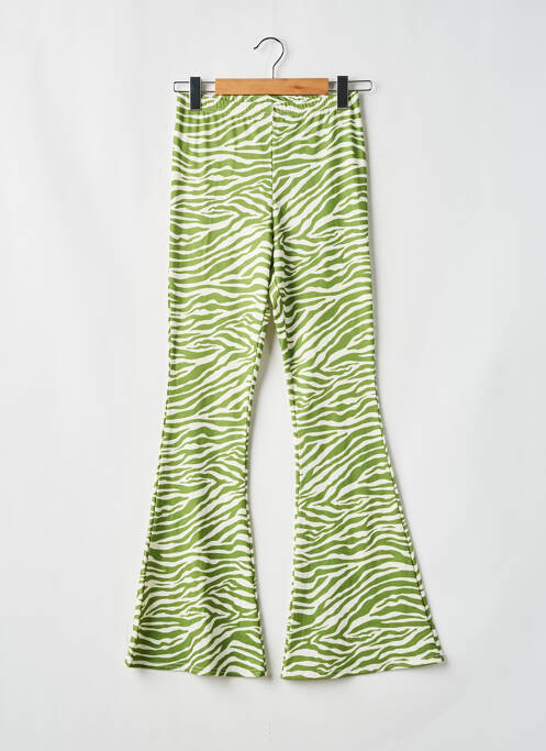 Pantalon flare taille élastique vert NASTY GAL femme