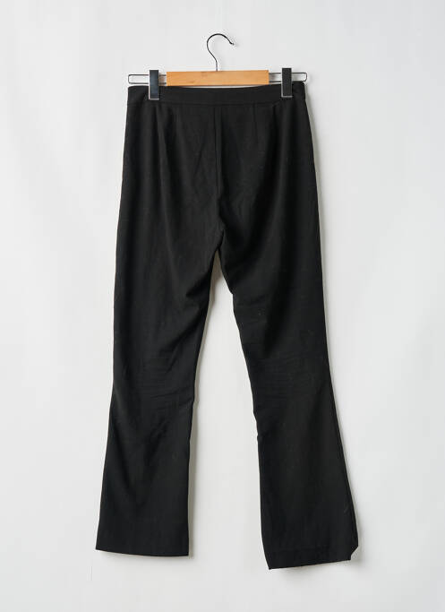 Pantalon droit fermeture zippée sous rabat avec crochet noir BERSHKA femme