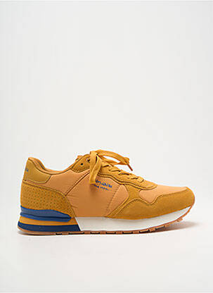 Baskets semelle amovible bout rond jaune TEDDY SMITH homme
