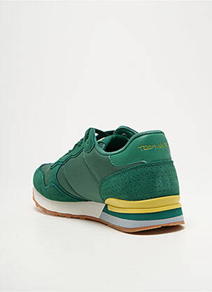 Baskets semelle amovible bout rond vert TEDDY SMITH homme