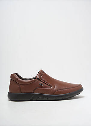 Slip ons tissage satiné bout rond marron ESSE COMFORT homme