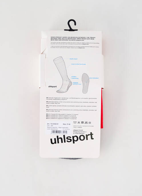 Chaussettes rouge UHLSPORT pour homme