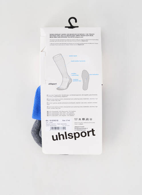 Chaussettes bleu UHLSPORT pour homme