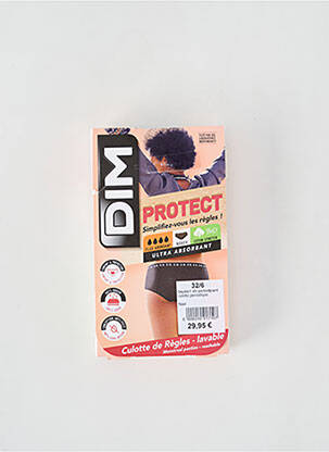 Culotte menstruelle tissage jersey noir DIM femme