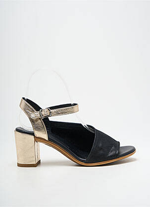 Sandales/nu pieds matière lisse talon de 4 à 6cm or LUNE & L'AUTRE femme