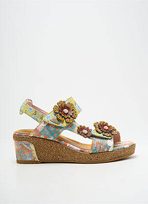 Sandales/nu pieds talon compensé talon de 4 à 6cm vert LAURA VITA femme
