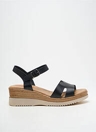 Sandales/nu pieds matière lisse talon de 4 à 6cm noir PORRONET femme