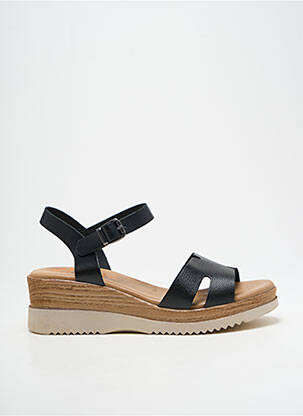 Sandales/nu pieds matière lisse talon de 4 à 6cm noir PORRONET femme