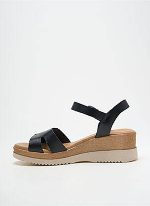 Sandales/nu pieds matière lisse talon de 4 à 6cm noir PORRONET femme
